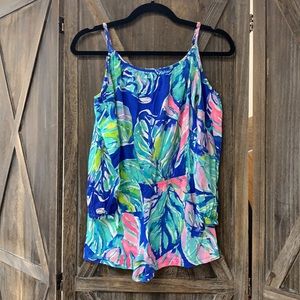 Girls Lilly Pulitzer Cold Shoulder Romper Size XL